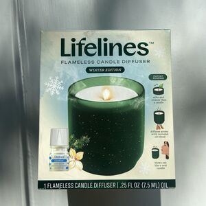 Lifelines Flameless Candle Diffuser Holiday Edition Aspen Winter Oil Fir Vanilla
